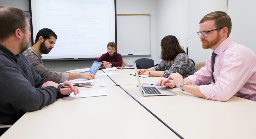 PhD students in class