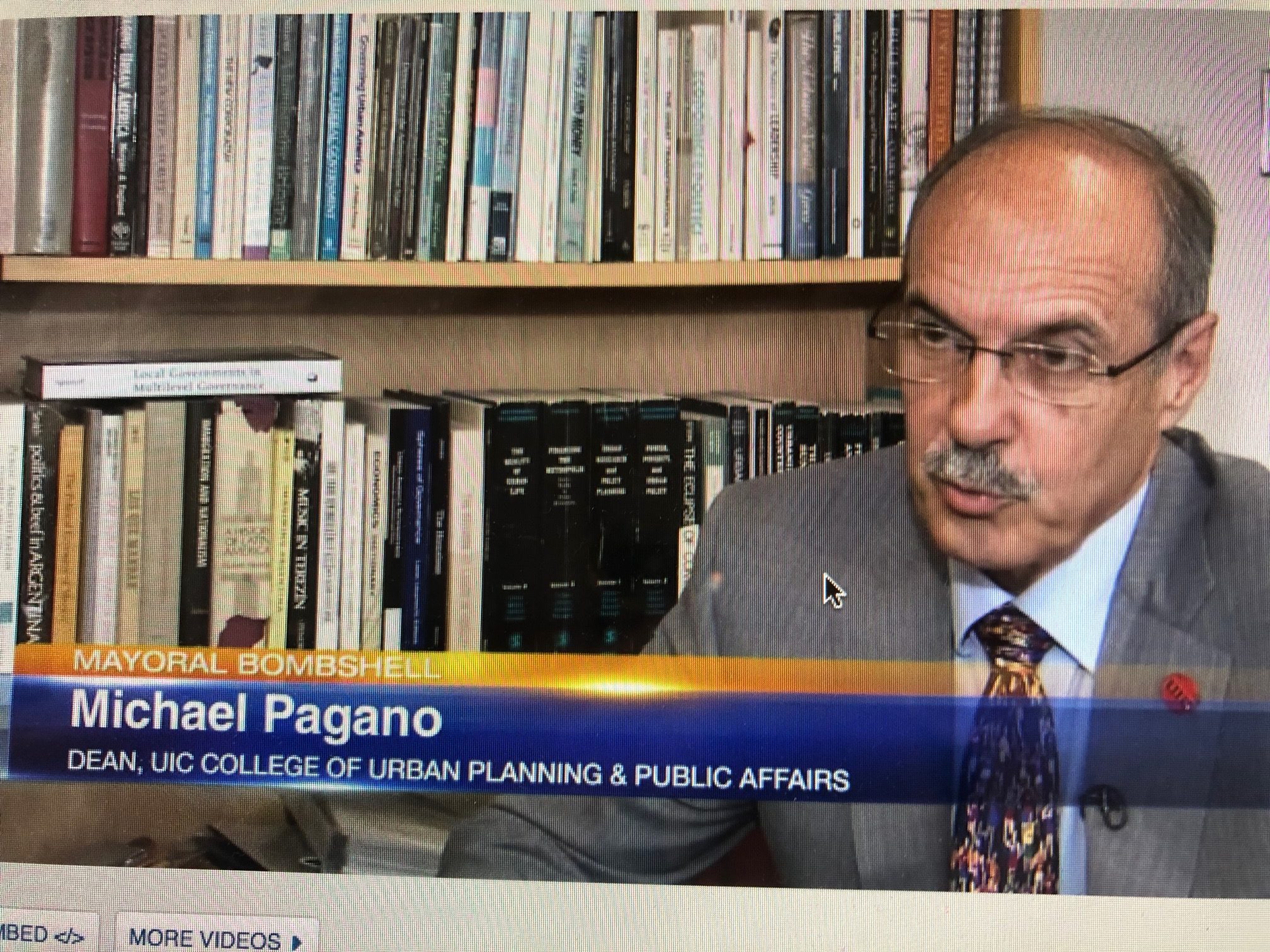 Screen shot of Dean Pagano on Channel 7 Chicago
                  