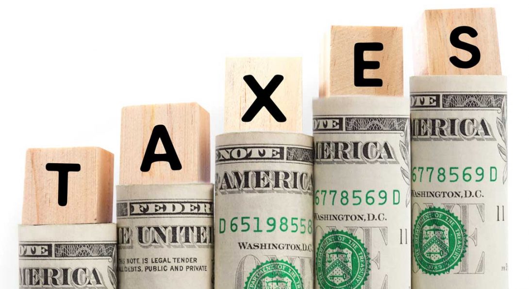 Building Blocks that spell Taxes