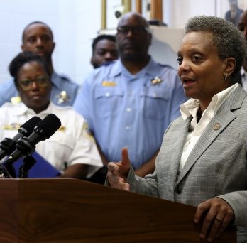 Lightfoot Speaking to Chicago Police
                  