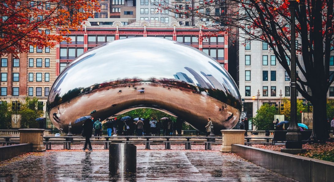 Chicago's bean sculpture in Millennium Park