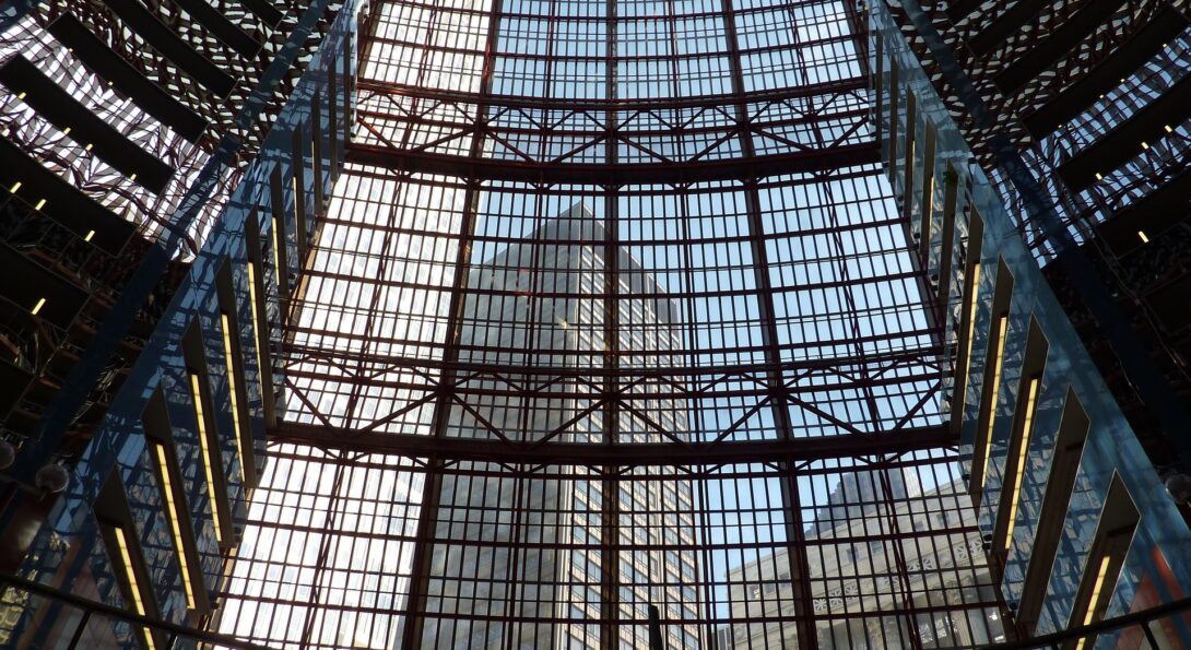 Interior image of the Thompson Center, Chicago